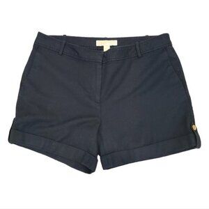 Michael Michael Kors black 4" midrise chino shorts size 8